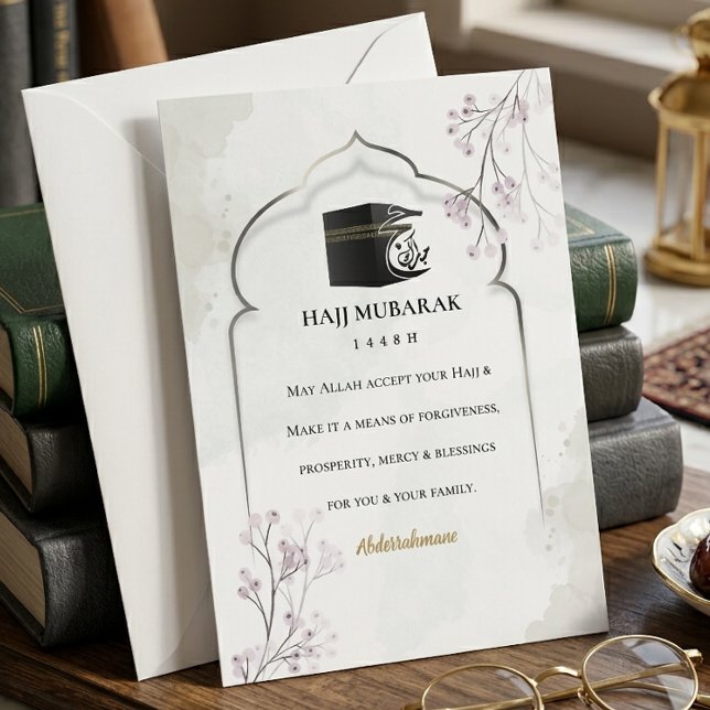 Hajj Mubarak Elegant Islamisk Kaaba Personlig Meddelande (Skapare uppladdad)