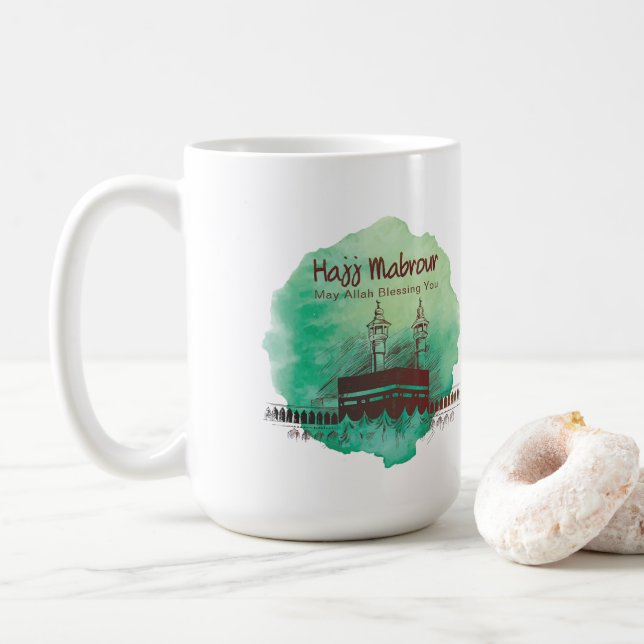 Hajj Mubarak, Heliga Kaaba i Mecca Saudiarabien Kaffemugg (Med munk)