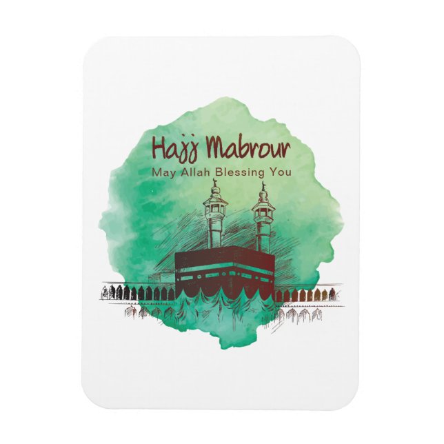 Hajj Mubarak, Heliga Kaaba i Mecca Saudiarabien Magnet (Vertikal)