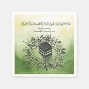 Hajj Mubarak, Heliga Kaaba i Mecca Saudiarabien Pappersservett