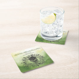 Hajj Mubarak, Heliga Kaaba i Mecca Saudiarabien Underlägg Papper Kvadrat