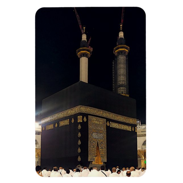 Hajj Pilgrims at Fajr, Kaaba, Mecca, Saudiarabien Magnet (Vertikal)