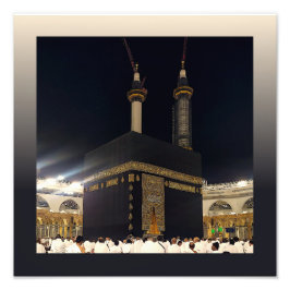 Hajj Pilgrims vid Kaaba, Mecca Fototryck