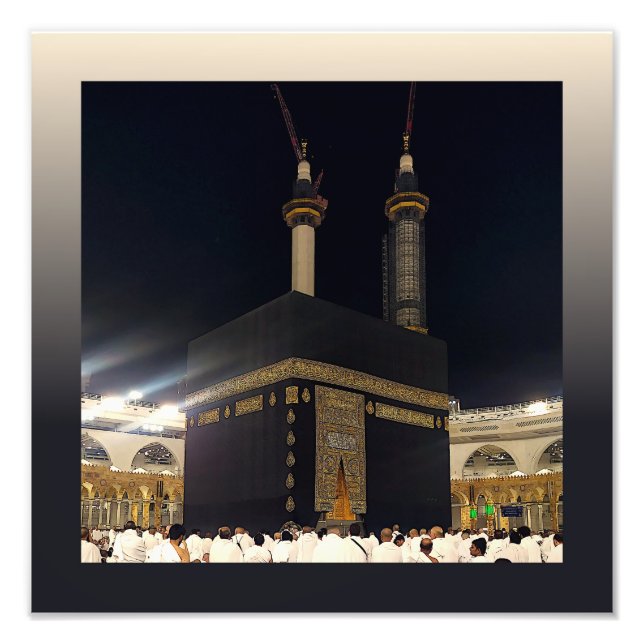 Hajj Pilgrims vid Kaaba, Mecca Fototryck (Framsidan)