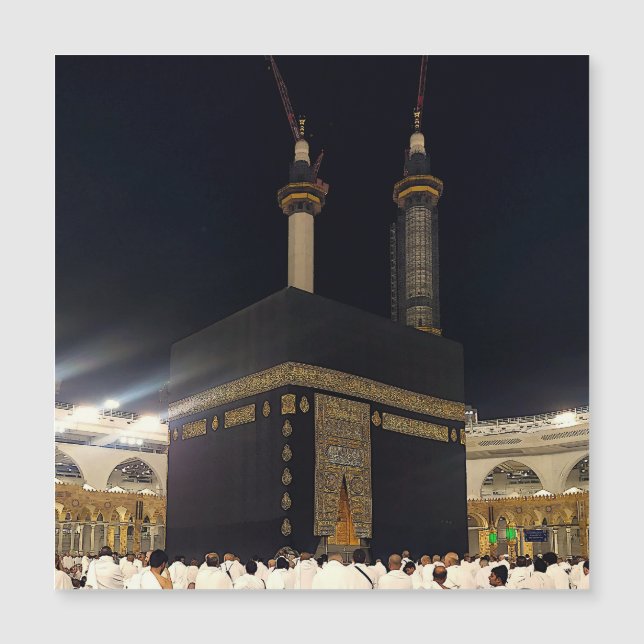 Hajj Pilgrims vid Kaaba, Mecca Magnetic Card (Framsida)