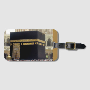 Hajj Pilgrims vid Kaaba, Mecca, Saudiarabien Bagagebricka