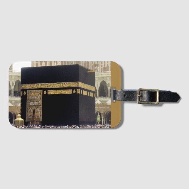Hajj Pilgrims vid Kaaba, Mecca, Saudiarabien Bagagebricka (Framsida horisontal)