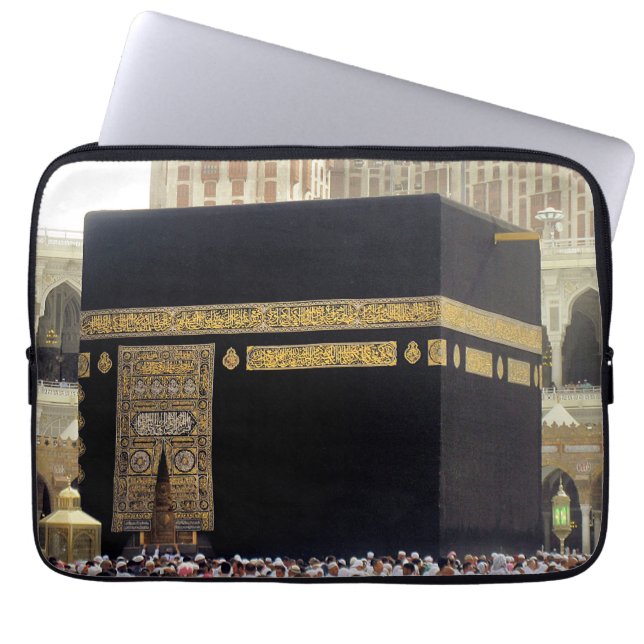 Hajj Pilgrims vid Kaaba, Mecca, Saudiarabien Laptop Fodral (Framsidan)