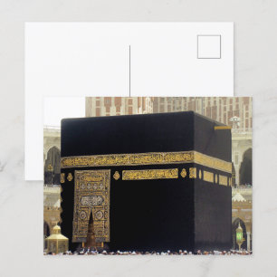 Hajj Pilgrims vid Kaaba, Mecca, Saudiarabien Vykort
