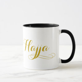 Hajjmugg för kvinnor med ord "Hajja ", Mugg