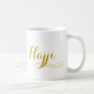 Hajjmugg som är för manar med ord "Hajji ", Kaffemugg