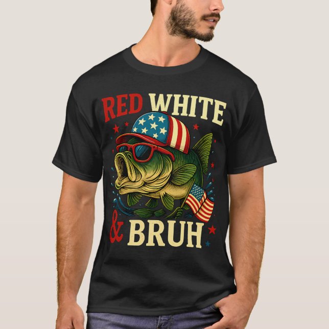 Hajkäkar Amerikansk flagga T Shirt (Framsida)
