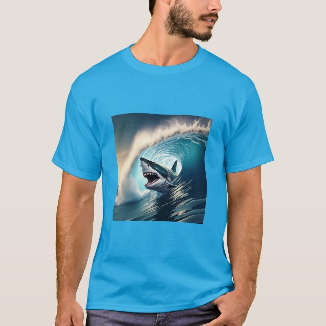 Hajklump och Bita Manar-schakt T Shirt (Framsida)