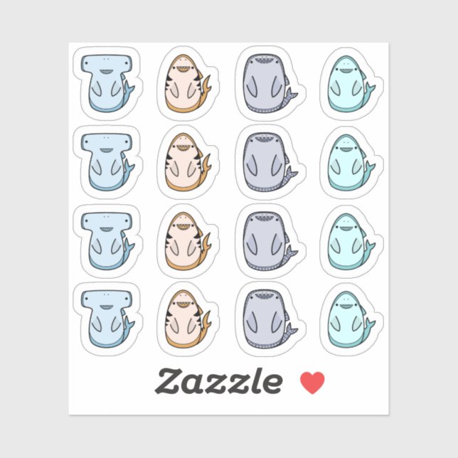 Hajkonkonturfästen Klistermärken (Ark)