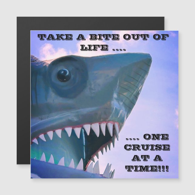 HAJKRUISTUR DÖRRMAGNET MAGNETISK INBJUDNINGSKORT (Fram/baksida)