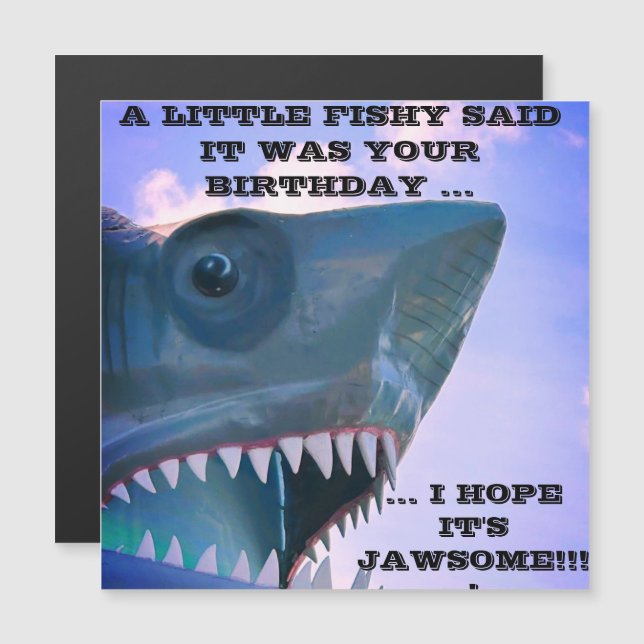 HAJKRYSNING DÖRRMAGNET MAGNETISK INBJUDNINGSKORT (Fram/baksida)