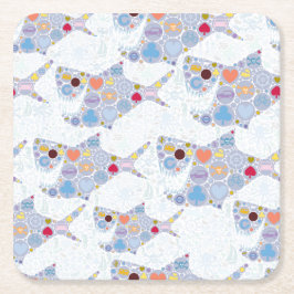 hajmusmatta underlägg papper kvadrat