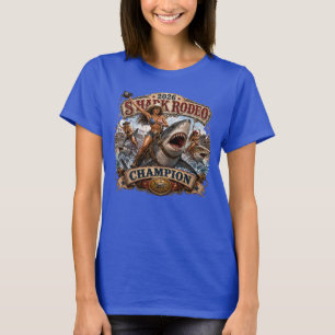 Hajrodeo-mästare Patriotisk Cowgirl T Shirt