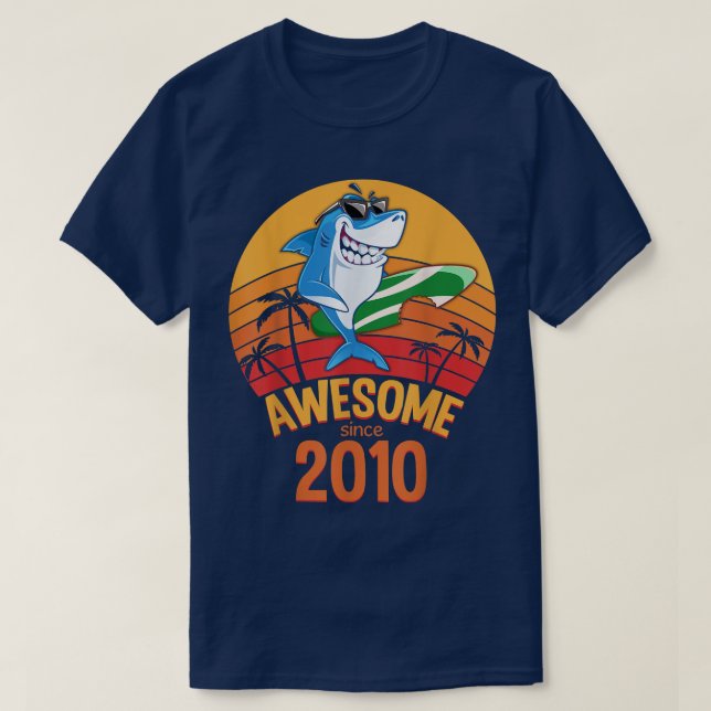 Hajs födelsedag år gamla Surfan Fantastisk sedan A T Shirt (Design framsida)