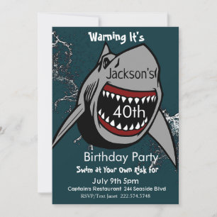 Hajs födelsedagsinbjudan, Shark Attack, Inbjudningar