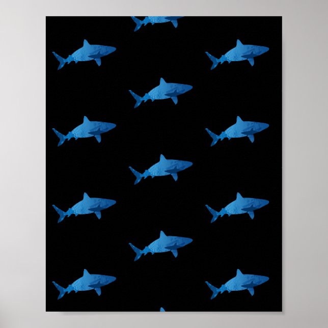 Hajs under havets landskap poster (Framsidan)