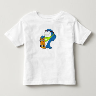 Hajsa som Skater med Skateboard T Shirt