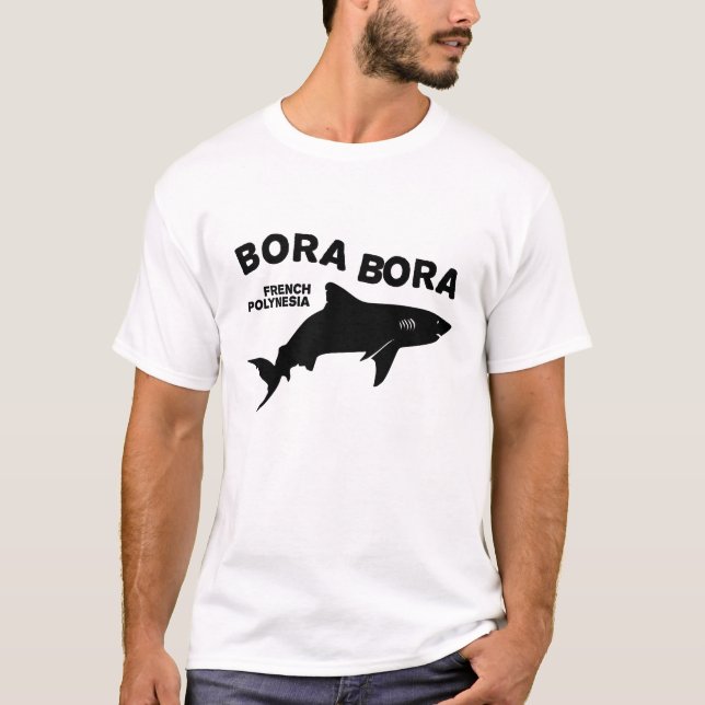 Hajscuba i Bora Bora T Shirt (Framsida)