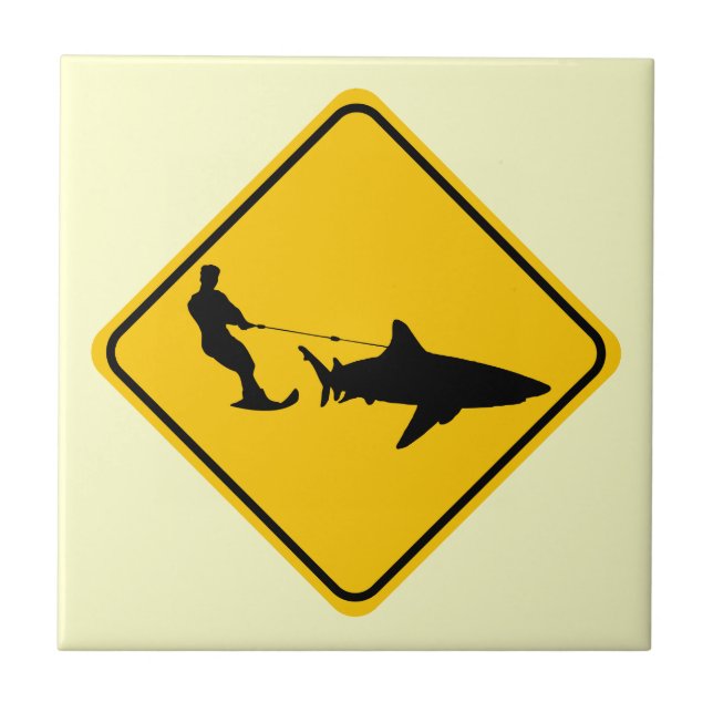 Hajskidåkning Kakelplatta (Framsidan)