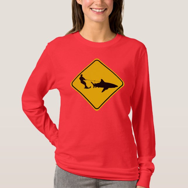 Hajskidåkning Tee Shirt (Framsida)