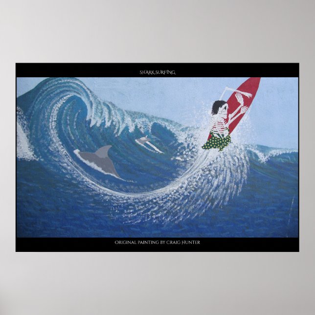 Hajsurfning Poster (Framsidan)