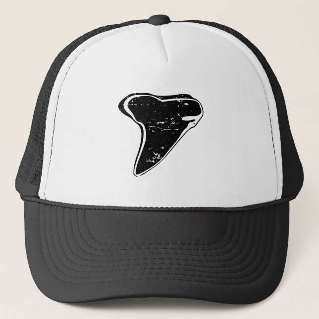 Hajtandad, fossilt strand truckerkeps (Framsida)