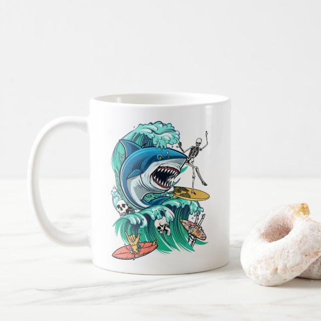 Hajvåg Kaffemugg (Med munk)