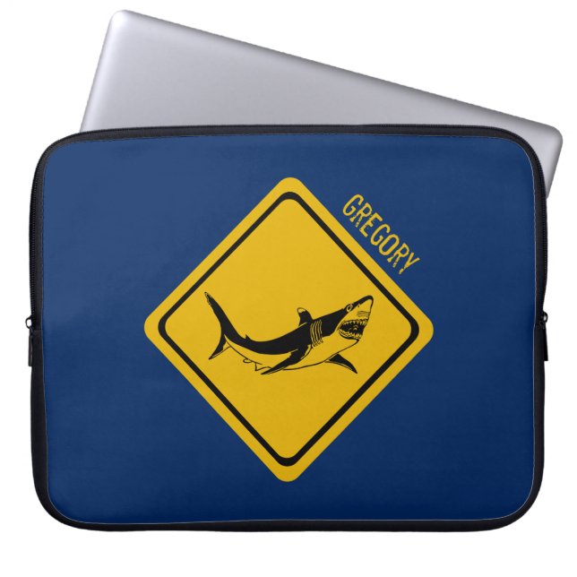 hajvägskylt laptop fodral (Framsidan)