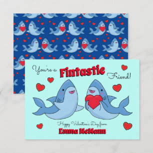 Hajvänskap Barn Klassrum Valentine-kort Tack Kort