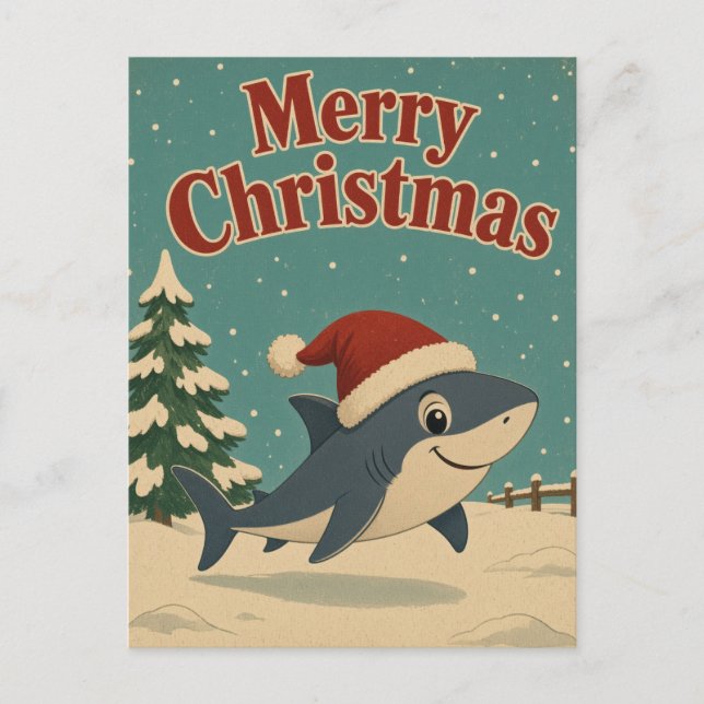 Hajväxthusdjurs jul vykort (Framsida)