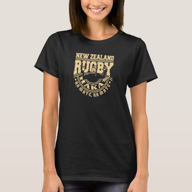 Haka Maori Nya Zeeland Rugby Krig Dance Challenge  T Shirt (Framsida)