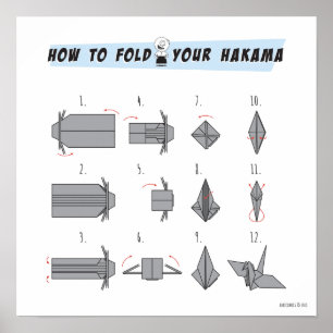 Hakama Origami Poster