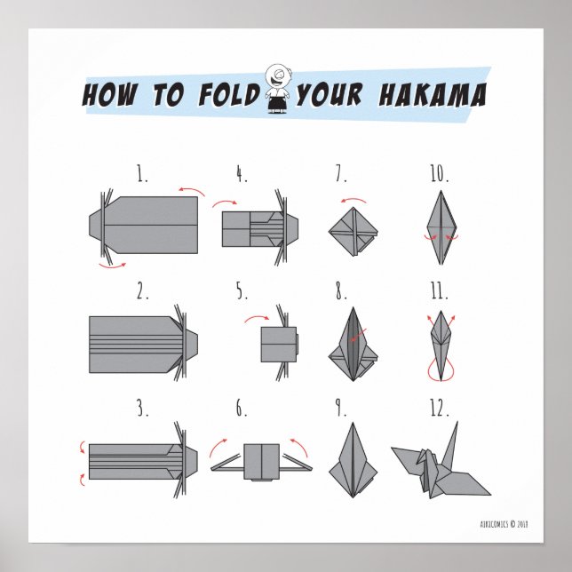 Hakama Origami Poster (Framsidan)