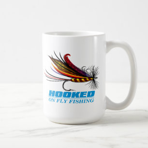 Hakat på flygfiske kaffemugg
