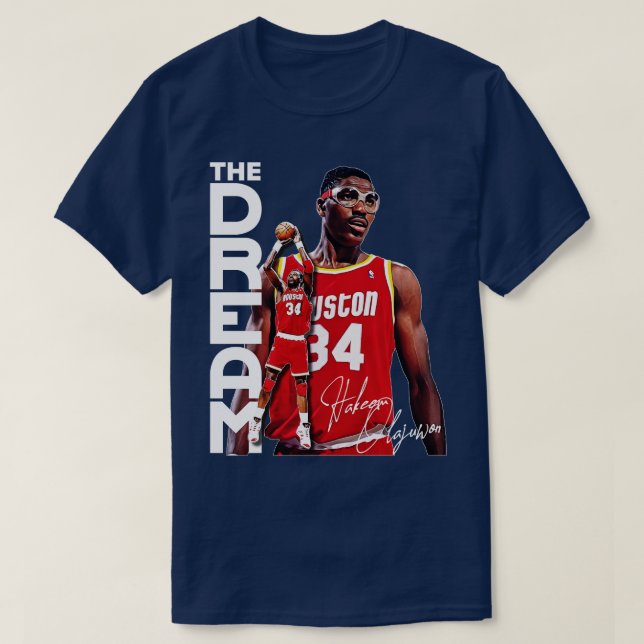 Hakeem Dream Olajuwon Fläkt Design T Shirt (Design framsida)