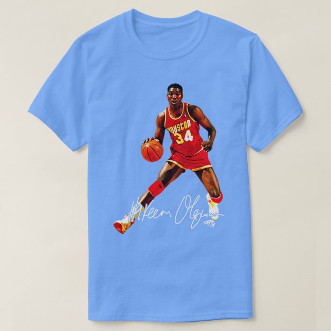 Hakeem Olajuwon Dream BasketballSignature 80S T Shirt (Design framsida)