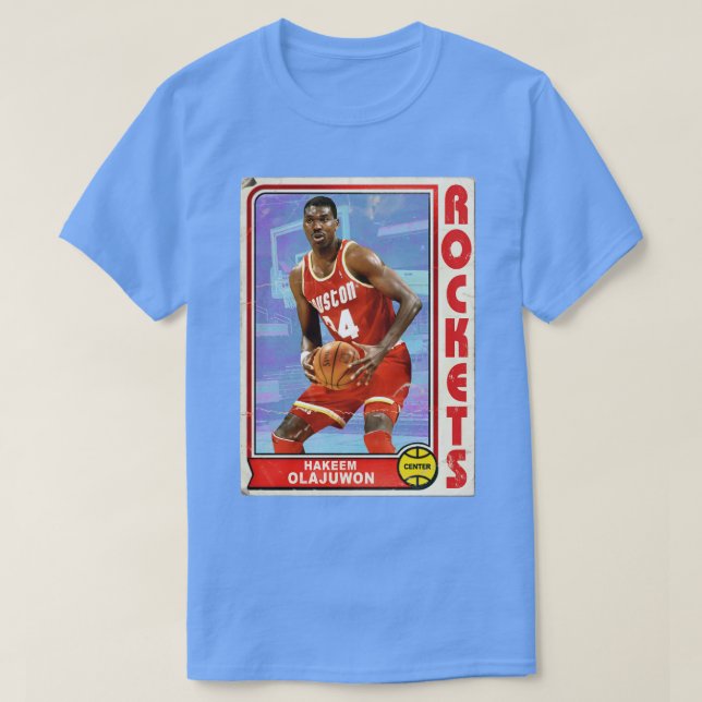 Hakeem Olajuwon Retro Style 90s Trading d T Shirt (Design framsida)
