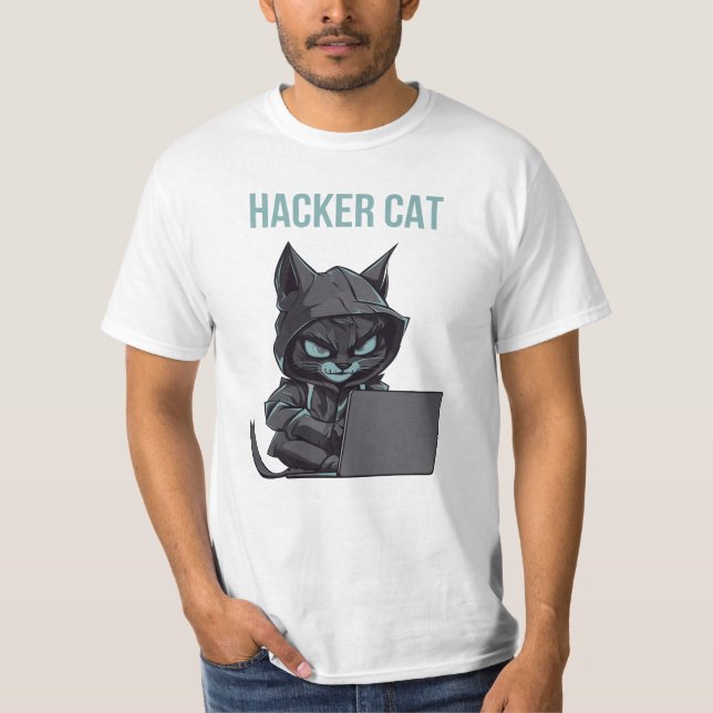 Haker Cat T Shirt (Framsida)
