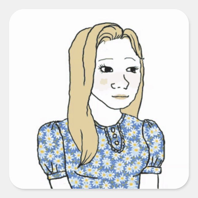 Hakhustru-spackel Fyrkantigt Klistermärke (Framsida)