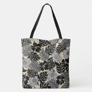 Hakini Bay Hawaiian Hibiscus Vintage Beach Bag Tygkasse