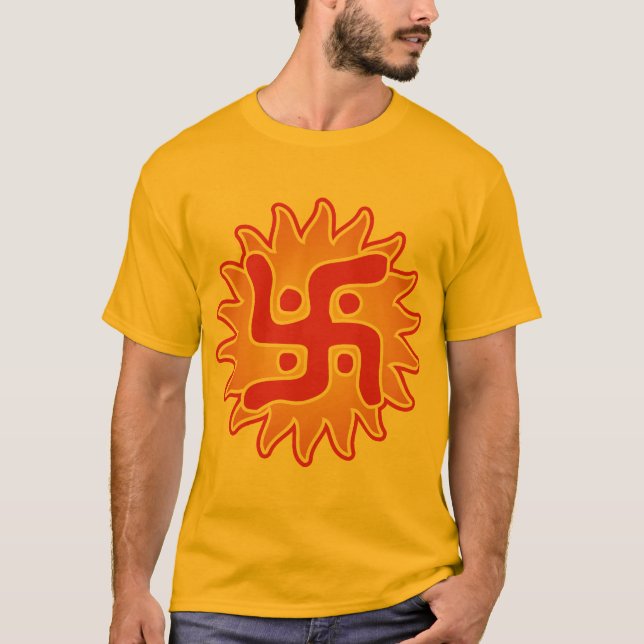 Hakkors: Indiskt traditionellt symbol Tee (Framsida)