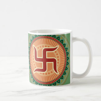 Hakkors med traditionell indisk stil Mandana Kaffemugg