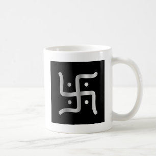 Hakkorssymbol av Jainismreligionen Kaffemugg