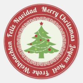 Haklappsbrickor för julkakor runt klistermärke