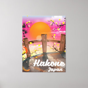 Hakone japan blommar poster. canvastryck